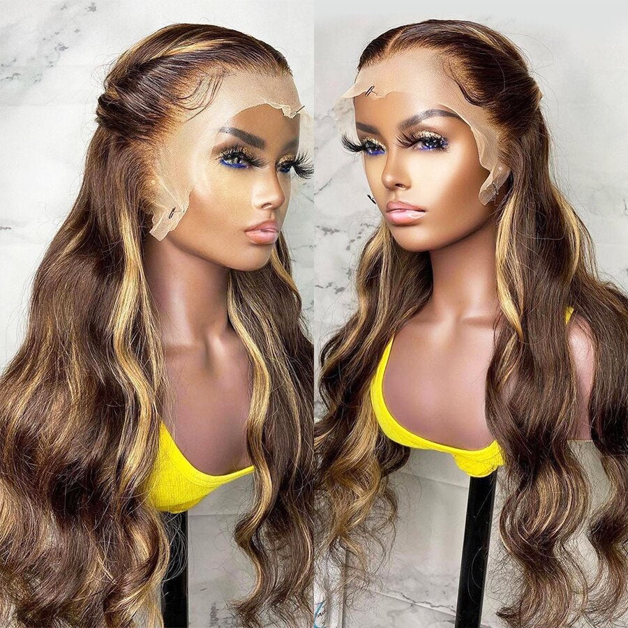 Blonde Lace Front Wig - Highlight Human Hair Wig | Wigs Retail