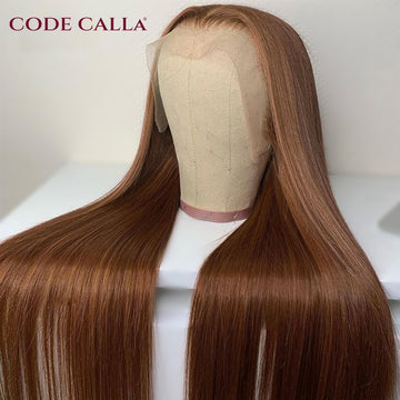 Brown Wigs Transparent T Part Lace Human Hair Wigs Straight Lace Front Wig For Women Colored Brown Lace Front Wig Brazilian Remy